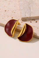 Pendientes de lustrous para las mujeres,316L pendientes colgantes de Maple inoxidable - details 13