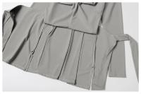 Vestido deportivo antideslizante falso de dos piezas, Vestido corto de tenis con tirantes divididos y espalda en U, ropa deportiva ajustada y cómoda para Yoga y manga larga - details 25