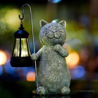 Estatua de Gato Solar Adorno de Jardín con Luces Solaras Regalo de Cumpleaños Ideal para Mom o Dama - details 0