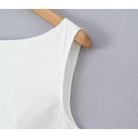Vestido midi largo sin mangas para mujer, elegante con diseño sin espalda, cuello redondo, cinturilla, corte en A, ideal para fiestas y verano - details 7