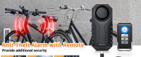 Bicicleta Alarma USB-C Recargable Impermeable Motocicleta Eléctrica Scooter Bicicleta Seguridad Antirrobo Sistema de Alarma - details 0