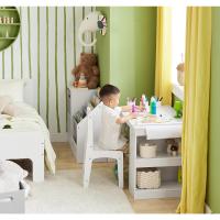 Juego de mesa infantil y 2 sillas de madera, organizador de juguetes multifuncional con 8 cestas y 1 compartimento, 87 x 50 x 50 cm - details 31