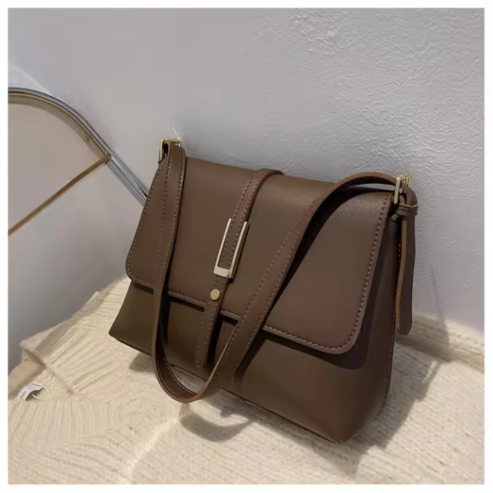 Bolso grande y sencillo de moda retro para mujer, bolso de hombro para axila, bolso de mensajero popular - 1