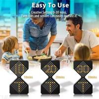 Lámpara de escritorio de carga USB inalámbrica aprendible electrónica con temporizador 3D luz nocturna LED de reloj de arena - details 4