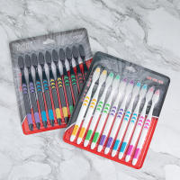 Cepillo de dientes de carbón de bambú ambiental Personal para la salud Oral, cepillo de dientes con mango de madera de cerdas suaves medianas de bajo carbono, 10 piezas - details 2