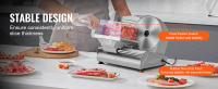 SucceBuy Cortadora de carne eléctrica de 180 W, hoja de acero inoxidable SUS420 de 7,5 pulgadas, espesor ajustable de 0 a 0,6 pulgadas, fácil de limpiar, ideal para carne, pan, jamón y queso - details 3