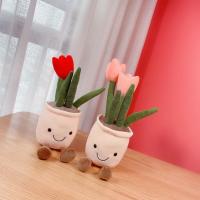 Decoración para el hogar, simulación de plantas, tulipanes, suculenta, muñeco, peluche, flores, maceta, adornos, muñecas de tela - details 6