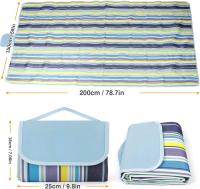Manta de Picnic Impermeable - 150 x 200 cm Plegable, Alfombra de Viaje Lavable Manta de Camping de Playa para Barbacoa al Aire Libre Senderismo Parque Jardín - details 0