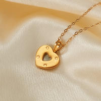 Colgante de corazón de concha blanca vintage francesa de acero inoxidable, cadena de clavícula de amor de temperamento, collar de mujer - details 5