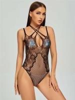 Nueva ropa interior sexy con entrepierna abierta para mujer, cuerpo de calcetín de malla elástica, ropa interior erótica, ropa - details 7