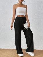 Pantalones de Moda para Mujer de Cintura Elástica Pantalones de Nylon Vintage de Cintura Recta y Cinturón Elástico Tendencia 2025 - details 2