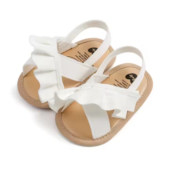 Sandalias de Punta abierta con volantes para niña, recién nacida, primavera y verano - 1