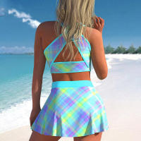 Nuevo Sexy Monokini bañador mujer traje de baño estampado Vintage 2 pieza traje de baño mujeres traje de baño traje de verano conjunto de Bikini de playa - details 4
