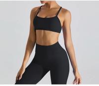 Conjunto de Yoga para Mujer Ropa Deportiva de Entrenamiento de Malla Transpirable Secado Rápido 2 Piezas Chaleco y Shorts para Correr y Modelar Espalda Material de Nylon - details 21