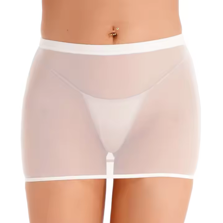 Minifalda seductora de tubo sexy disco para mujer, falda elástica transparente Bo de tiro suave, falda ajustada a las nalgas - 1