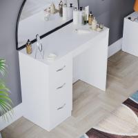 Descuento Riano - tocador para Maquillaje de 3 cajones, para mobiliario de Dormitorio, Blanco - details 5