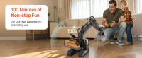SucceBuy Excavadora de juguete con control remoto, 11 canales, escala 1:20, excavadora RC con luces y sonidos, vehículo de construcción totalmente funcional para niños, 2 baterías, regalo de cumpleaños ideal - details 5
