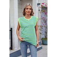BUNO- Blusas informales holgadas a rayas para mujer, moda de verano 2025, camisas y blusas Vintage de gran tamaño para mujer, Top elegante juvenil para mujer - details 4