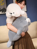 Almohada de sello Kawaii para niños y niñas, cojín de felpa de 30/40/60Cm, bonito Animal suave para acuario, morsa, León marino, regalo - details 3