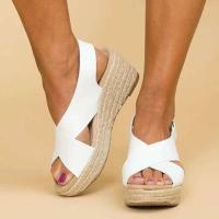 Sandalias de tacón de cuña para mujer, zapatos de moda, Verano - details 2