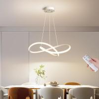 Lampara Colgante Lámpara Comedor Moderna Lampara Colgante Dimmable Altura Ajustable Lámpara Colgante Lampara de Techo Lamparas Techo Colgantes para Comedor Cocina Dormitorio Salon (Blanco 70cm) - details 0