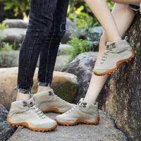 Botas de senderismo de cuero de vaca para hombre y mujer, zapatos de nieve impermeables para exteriores, escalada, montaña, caza, caminar, invierno - details 14