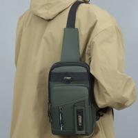 Bolso de pecho sencillo con múltiples bolsillos para hombre, bolso de hombro de tela, bolso deportivo para mensajes, bolso cruzado multifunción con cremallera para correr - details 14