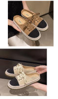 Zapatillas Planas de Punta Cerrada para Mujeres Verano Retro Sandalias Perezosas Zapatos de Pescador - details 0