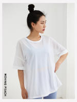 Camiseta deportiva de Yoga para mujer, camiseta transpirable de manga corta, Moving Peach, ATF - details 2