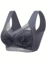 Sujetador Deportivo Para Mujer, Conjunto De 2 Piezas, Encaje De Cobertura Completa, Cómodo Y Transpirable, Bralettes Push-up - details 9