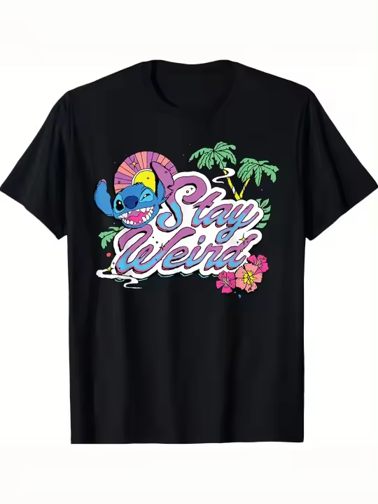 CAMISETA Lilo & Stitch Stay Weird camiseta, tipo - 1