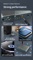 VAORLO QCC3040 adaptador inalámbrico de transmisión aptx-ll, receptor 2 en 1, transmisor aptx-hd con AUX de 3,5mm para auriculares T V y PC - details 1