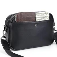 Bolso Cruzado de Hombro para Hombres Cuero PU Diseño a Cuadros Bolso Messenger de Negocios Casual - details 42