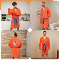 Albornoz de Anime japonés Son Goku 2024, pijamas Kakarotto de algodón suave para hombres y mujeres para invierno, cómodos e informales - details 2