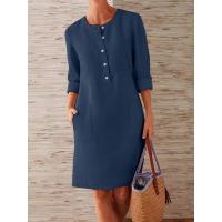 Vestido elegante de manga larga con cuello redondo, nueva moda femenina de primavera y otoño 2023 - details 2