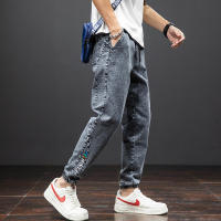 Jeans de Carga para Hombres Estilo Callejero Talla Grande Media Pesadura Bolsillos Negro Azul - details 11