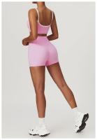 Conjunto de Yoga sin Mangas Estilo Gimnasio para Mujeres Conjunto Deportivo de Primavera/Verano con Levantamiento de Cintura y Cadera Bra+Shorts - details 13