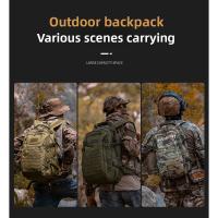 Mochila táctica para hombre, mochila Oxford multifuncional impermeable, mochila de camuflaje para acampar al aire libre, mochila de senderismo juvenil - details 1