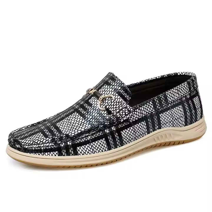 Beige de alta calidad para diseño de verano para hombre, marca de moda estilo Nueva York, marca de mocasines de cuero genuino, calzado deportivo 2025 - 1