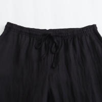 TRAFZA-Pantalones rectos informales para mujer, pantalón plisado holgado de cintura alta, pierna recta, ropa de oficina, 2024 - details 2