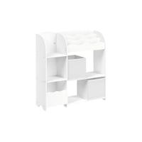 Organizador de Juguetes y Libros para Niños, Estantería de Almacenamiento Multifuncional con 2 Cajas, Gran Capacidad, Tema Universal, para Dormitorio, Salón, Blanco GKR42WT - details 17