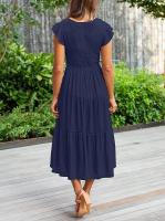 2025 Primavera/Verano TEMU nuevo vestido de manga voladora con cuello en V para mujer - details 17