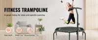 SucceBuy Mini trampolín, 54,5 pulgadas, carga de 450 libras, mango ajustable, tubos de acero de primera calidad + tapete de PP + cuerdas elásticas - details 0