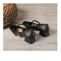 Zapatos Mary Jane con punta cuadrada y pequeña fragancia y tacón grueso - details 16