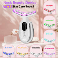 Adecuado para el hogar de las mujeres, masajeador de belleza para rostro, cuello y cuerpo, vibración de calentamiento, 7 tipos de luz de colores - details 5