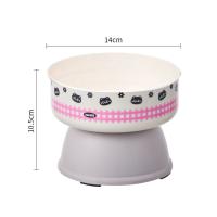 Cuenco de base alta para mascotas de dibujos animados, antideslizante, antivómitos, comida para gatos, cuenco de agua con soporte, cuenco de acero inoxidable antivuelco para gatos - details 4