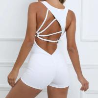 Ropa deportiva mejorada para gimnasio para mujer, pantalones cortos ajustados blancos, ropa deportiva sin mangas para entrenamiento de yoga - details 28