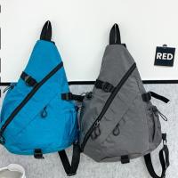 Bolso de pecho de Color sólido para hombre, bolso de hombro de tela Oxford multifuncional de gran capacidad, hombro ajustable, estilo coreano - details 10