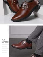 Moda 2022 nuevos zapatos de vestir antideslizantes para hombre, zapatos de cuero transpirable Mokasin con logotipo negro - details 6