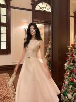 Regalo de cumpleaños, diseño de alta gama, vestido blanco francés certificado, banquete, heredera rica, vestido ceñido a la cintura para mujer - details 8